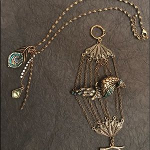 peacock necklace and bracelet set